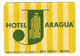 Hotel Jaragua Baggage Sticker Sao Paulo Brasil - $11.88