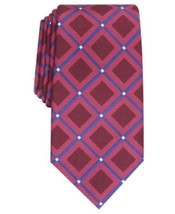 MSRP $55 Perry Ellis Men&#39;s Hendry Grid Tie Red One Size - £12.64 GBP