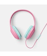 heyday Wired On-Ear Headphones Built-in Mic Candy Pink Foam Cushions - $19.86 CAD