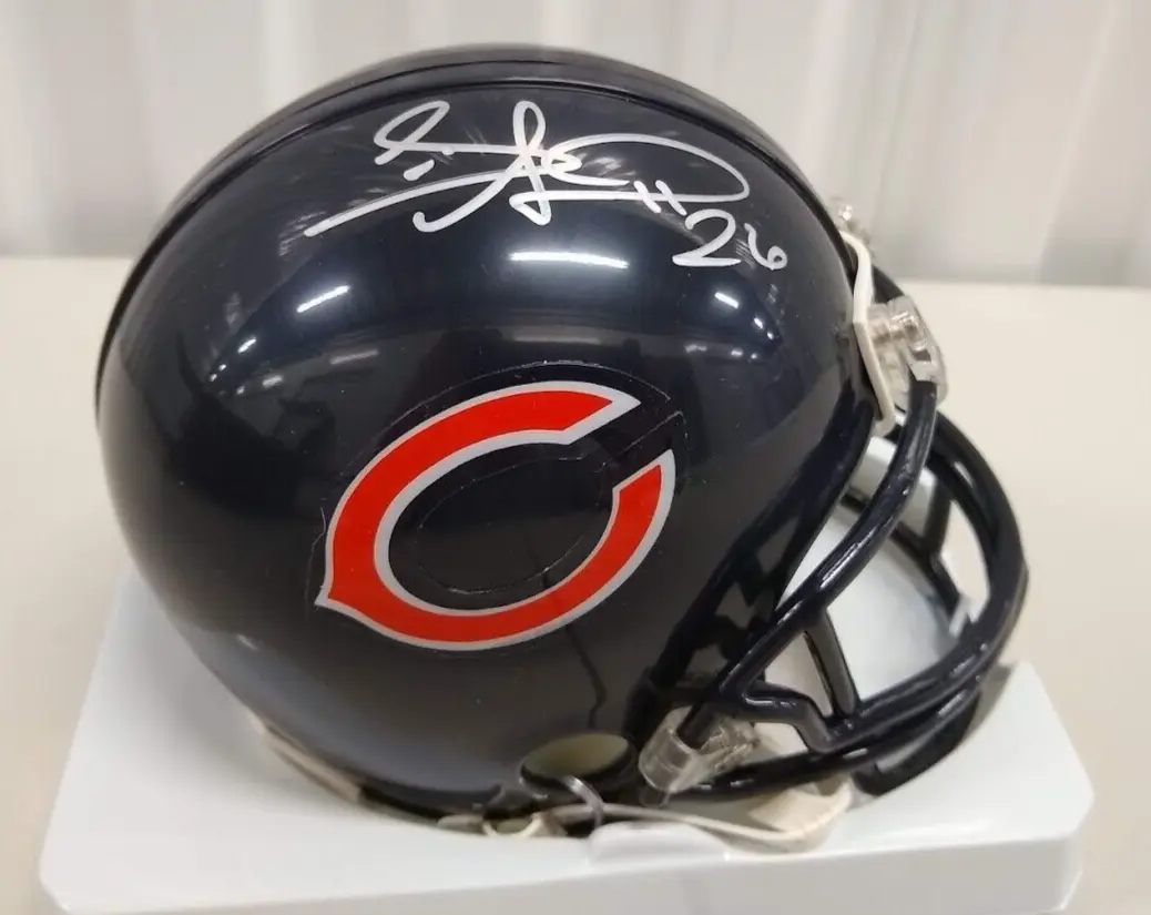 Tim Jennings Autographed Chicago Bears Mini Helmet - £47.92 GBP