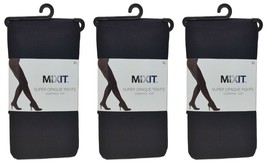 ( Lot 3 )Mixit Super Opaque Tights Control Top - Black Size Xl Brand New - £15.81 GBP