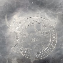 Loyal Order of Moose Hand Wrought Aluminum Plate Hammered P.A.P. Moose Signed - £10.03 GBP