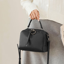 Genuine Leather Lady Handle Shoulder Bag Middle Aged Soft Large Capacity Handbag - £97.28 GBP