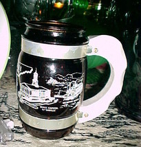 5&quot; Vintage Tennessee Siesta Ware Mug,Brown Glass With Wood handle;#35;&quot;VOLUNTEER - £8.02 GBP