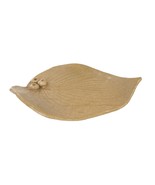 Handmade Studio Art Pottery Brown Leaf with Berries Decorative Plate/Dis... - $32.66