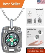 Waterproof Mini Titanium/Brass Compass - Ideal for Hiking &amp; Survival - $60.00