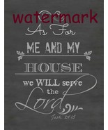 POPULAR BIBLE VERSE SCRIPTURE JOSHUA &quot;AS FOR ME AND MY HOUSE WE WILL...&quot;... - $11.69 CAD