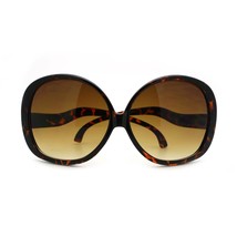 &quot;SUPER&quot; Oversized Sunglasses Women&#39;s Round Wavy Temple Frame - £8.80 GBP