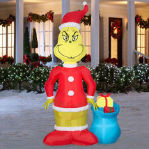 Gemmy 8FT Tall Inflatable Airblown The Grinch with Gifts Yard Decor - £74.73 GBP