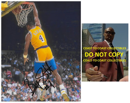 Byron Scott signed Los Angeles Lakers basketball 8x10 photo Proof COA auto - $74.24