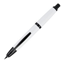 Pilot Namiki Vanishing Point Fountain Pen, White & Black, 18k Medium Nib - $163.54