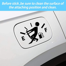 Funny Car Stickers High Gas Consumption Decal Fuel Gage Empty 6in on white BG - £6.59 GBP