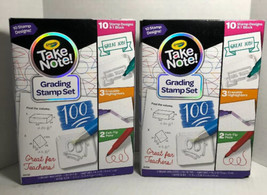 Lot Of 2 Crayola Take Note Grading Stamp Set Brand New Factory Sealed Ne... - $11.87