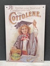 Vintage Cottolene Vegetable Cooking Hanging Tin Sign N.K. Fairbank Co. Chicago - £10.06 GBP
