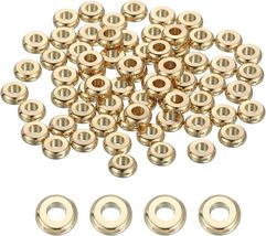 80Pcs Rondelle Spacer Beads 4Mm Diameter 1.5Mm Hole Size 1.5Mm Thick Met... - $10.22