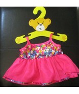 Build A Bear Pink Dress Multi Color Sequins Bodice Tulle Skirting With H... - $14.94 CAD
