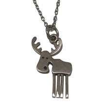 Tiny moose pendant / necklace 18” - £23.62 GBP