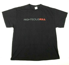 Righteous Kill Promo T Shirt Mens L Black Graphic 2008 Movie Film Crew Neck - £13.49 GBP