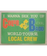 COLOR ME BADD - VINTAGE ORIGINAL TOUR CONCERT CLOTH BACKSTAGE PASS - $10.00