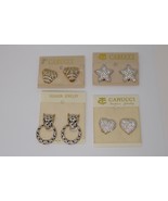 Carucci Gold Tone Crystal Rhinestone Clip On Earrings - €34,49 EUR