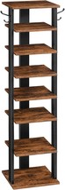 Hoobro Vertical Shoe Rack, 8 Tier Shoe Storage Organizer With Hooks, Narrow Shoe - £44.75 GBP