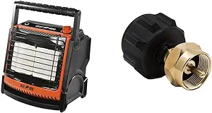 Indoor/Outdoor Portable Propane Heater, 18,000 Btu, Black &amp; Gasone 50180... - $242.99