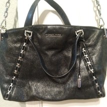 Michael Kors Sadie Patent Black Leather Satchel Crossbody Bag Shoulder Bag - £93.48 GBP