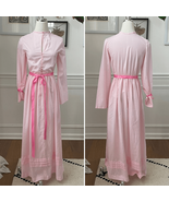 Vintage Sexy Sweet Large Keyhole Front Midi Dress Pink Dot XS - $67.92 CAD