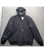 Berne Workwear Jacket Mens XL Black Canvas Hooded Drawstring Inner Pocke... - $1,291.88 MXN