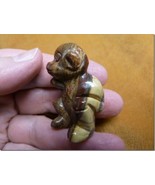 (Y-MON-560) little Red tan MONKEY APE gemstone monkeys STONE carving zoo... - £11.02 GBP