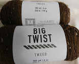 Big Twist Tweed lot of 2 Chocolate Dye Lot 645501 - $11.99
