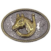 Horse Bust in Horseshoe Design Belt Buckle Silver Gold Western Cowboy Co... - $139.96 MXN Horse Bust in Horseshoe Design Belt Buckle Silver Gold Western Cowboy Co... - $139.96 MXN