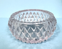 Vintage Crystal Pattern Glass Criss Cross Diamond Open Salt Cellar Dip 1... - $12.38