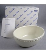 Princess House Pavillion 1321 Stoneware Ceramic Bowl Oval Beige Hobnail ... - £15.49 GBP