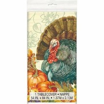 Traditional Thanksgiving Turkey 1 Tablecover 54 x 84 - £5.15 GBP