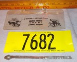 Wisconsin 1977 Hunting Back Tag and Matching Leg Tag Unused with Jacket ... - $19.95