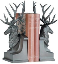 Bookends Bookend MOUNTAIN Lodge Pair of Deer Head Resin Hand-Cast Finely Carved - $259.00