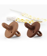 2 Pack Baby Silicone Pacifiers Teether Toys &amp; Clip Set - Food Grade Sili... - $238.70 MXN