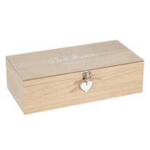 Wedding Memories Gift Box Memento Box with Wooden Heart Charm Perfect for Your W - £11.98 GBP