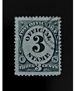 1873 3c Official Post Office Department Stamp, Black Scott O49 Used - $56.73 MXN