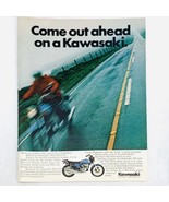 1972 Kawasaki 750cc Mach IV Motorcycle Vintage Print Ad Full Color 8&quot; x 11&quot; - $9.08 CAD