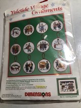 DIMENSIONS Counted Cross Stitch Kit YULETIDE VILLAGE ORNAMENTS 8385 (Som... - $13.98