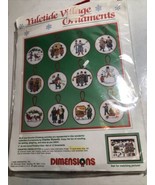 DIMENSIONS Counted Cross Stitch Kit YULETIDE VILLAGE ORNAMENTS 8385 (Som... - $265.72 MXN