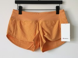 Nwt Lululemon Mnor Orange Lightweight Speed Up Low Rise 2.5&quot; Lined Shorts 8 - £65.89 GBP