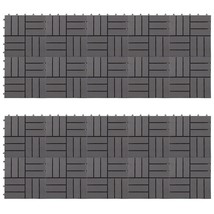  Decking Tiles 20 pcs Gray Wash 11.8"x11.8" Solid Acacia Wood - $2,738.03 MXN