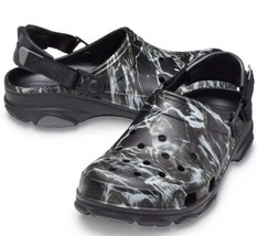 Crocs Mossy Oak Fishing Elements Black All Terrain Clog 206466-001 Men&#39;s Size 11 - £37.22 GBP