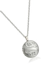 Sterling Silver Hand Engraved Floral Round Locket Necklace, - $4,732.38 MXN