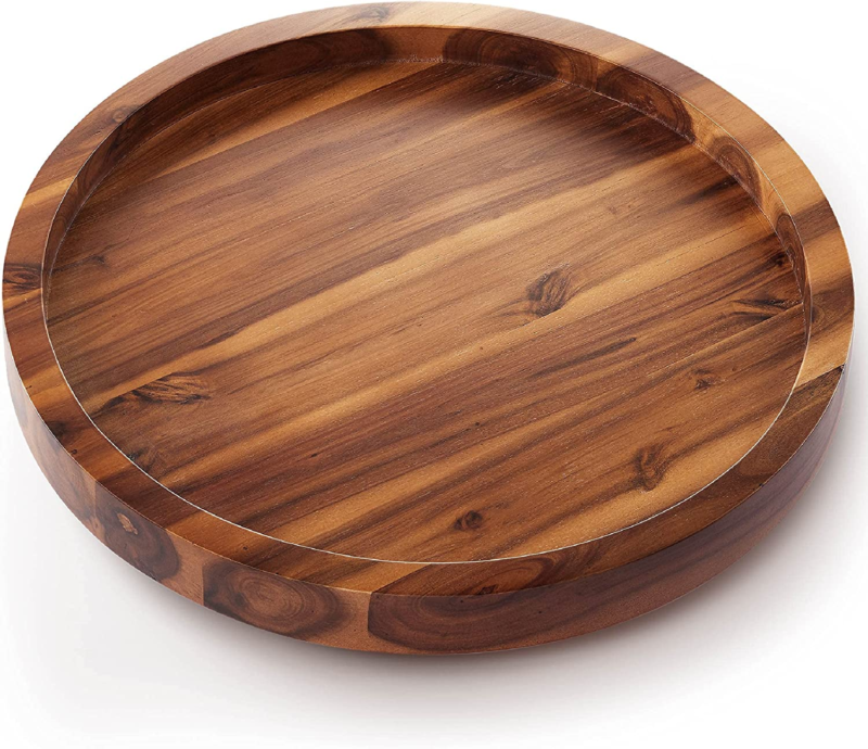 Primary image for TIDITA 16" Acacia Lazy Susan Turntable for Table - Wooden Charcuterie Boards Che