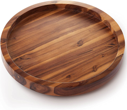 TIDITA 16&quot; Acacia Lazy Susan Turntable for Table - Wooden Charcuterie Boards Che - £45.60 GBP