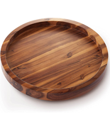 TIDITA 16&quot; Acacia Lazy Susan Turntable for Table - Wooden Charcuterie Bo... - £45.60 GBP